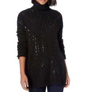 NWT BCBGMaxAzria Turtleneck Sequin Tunic Sweater